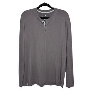 Free Fly Size L Henley Shirt UPF50 Performance Bamboo Blend Flex Long Sleeve
